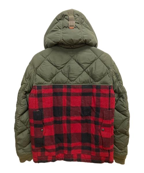 POLO RALPH LAUREN（ポロ・ラルフローレン）POLO RALPH LAUREN (ポロ・ラルフローレン) キルティング切替ジャケット レッド×グリーン サイズ:SIZE Sの古着・服飾アイテム