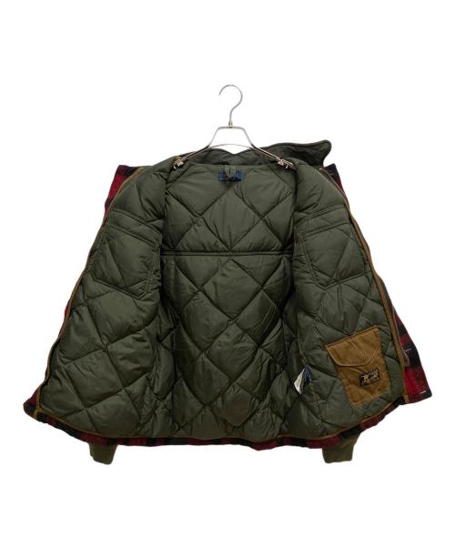 POLO RALPH LAUREN（ポロ・ラルフローレン）POLO RALPH LAUREN (ポロ・ラルフローレン) キルティング切替ジャケット レッド×グリーン サイズ:SIZE Sの古着・服飾アイテム