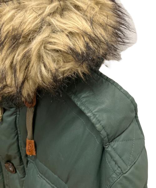 POLO RALPH LAUREN（ポロ・ラルフローレン）POLO RALPH LAUREN (ポロ・ラルフローレン) ファーダウンジャケット グリーン サイズ:SIZE Mの古着・服飾アイテム