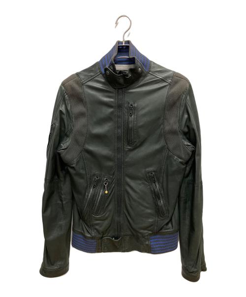 DIESEL（ディーゼル）DIESEL (ディーゼル) レザージャケット ブラック サイズ:SIZE Mの古着・服飾アイテム