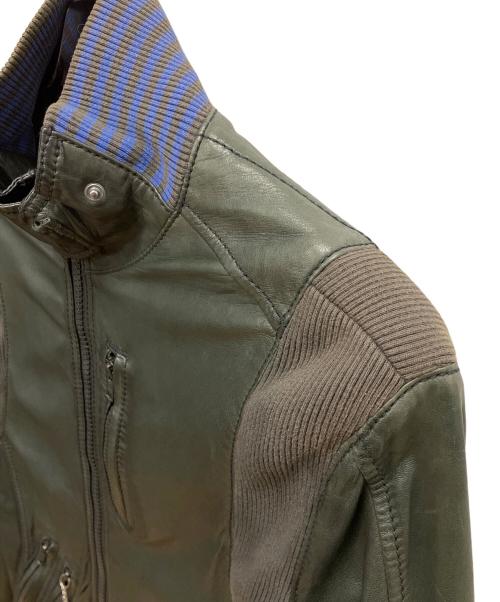 DIESEL（ディーゼル）DIESEL (ディーゼル) レザージャケット ブラック サイズ:SIZE Mの古着・服飾アイテム