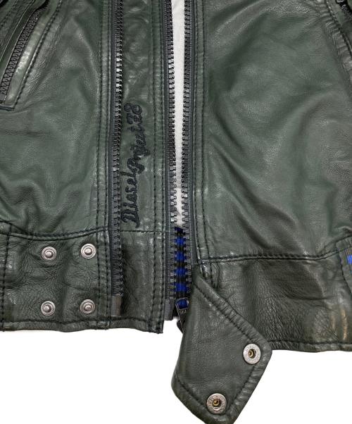 DIESEL（ディーゼル）DIESEL (ディーゼル) レザージャケット ブラック サイズ:SIZE Mの古着・服飾アイテム