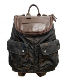 Felisi（フェリージ）の古着「カモフラージュ柄ナイロンリュック」｜グリーン