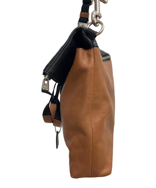 COACH（コーチ）COACH (コーチ) フィールド フォルドオーバー トート　2WAYバッグ ブラック×ブラウンの古着・服飾アイテム