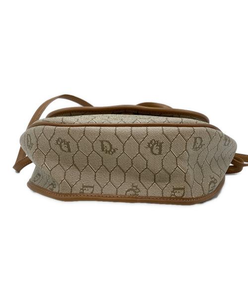 Christian Dior（クリスチャン ディオール）Christian Dior (クリスチャン ディオール) ハニカム柄ショルダーバッグ ベージュ×ブラウンの古着・服飾アイテム