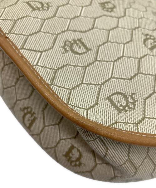 Christian Dior（クリスチャン ディオール）Christian Dior (クリスチャン ディオール) ハニカム柄ショルダーバッグ ベージュ×ブラウンの古着・服飾アイテム