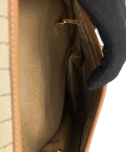 Christian Dior（クリスチャン ディオール）Christian Dior (クリスチャン ディオール) ハニカム柄ショルダーバッグ ベージュ×ブラウンの古着・服飾アイテム