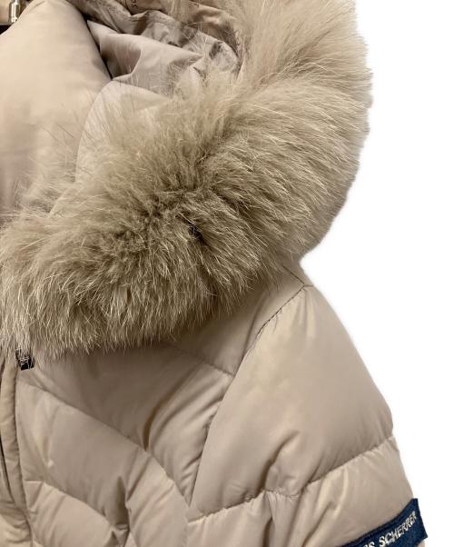 JEAN LOUIS SCHERRER（ジャンルイ シェレル）JEAN LOUIS SCHERRER (ジャンルイ シェレル) ファー付きダウンコート ベージュ サイズ:SIZE Lの古着・服飾アイテム