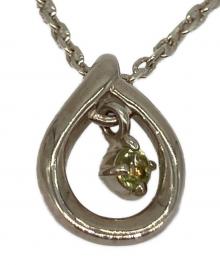 4℃（ヨンドシー）の古着「エターナルシルバーネックレス」｜シルバー×グリーン