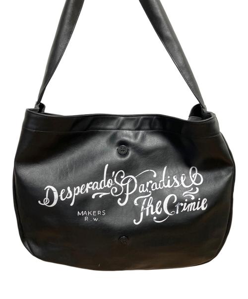 CRIMIE（クライミー）CRIMIE (クライミー) レザーメッセンジャーバッグ　ショルダーバッグ ブラックの古着・服飾アイテム