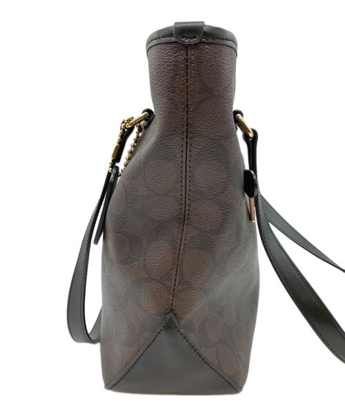 COACH（コーチ）COACH (コーチ) シグネチャー　トートバッグ ブラウンの古着・服飾アイテム