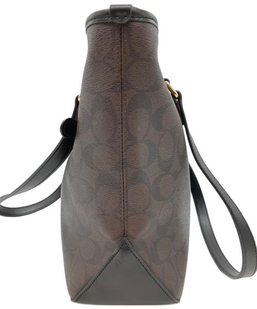 COACH（コーチ）COACH (コーチ) シグネチャー　トートバッグ ブラウンの古着・服飾アイテム