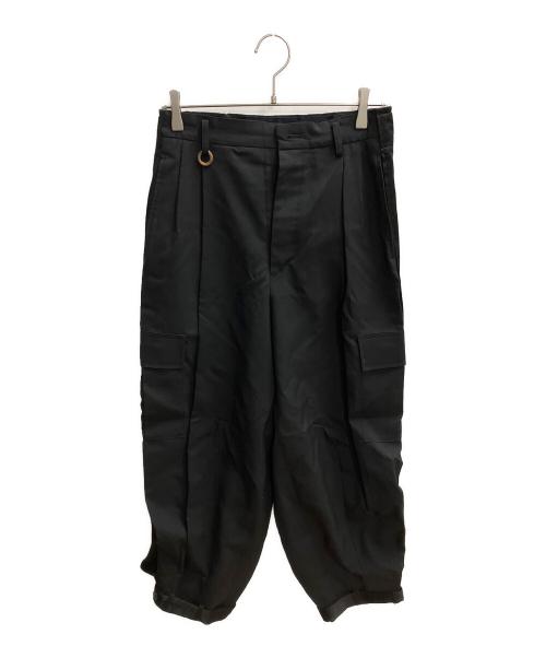 SOSHIOTSUKI（ソウシ オオツキ）SOSHIOTSUKI (ソウシ オオツキ) NORFOLK CARGO TROUSERS カーゴパンツ ブラック サイズ:SIZE 44の古着・服飾アイテム
