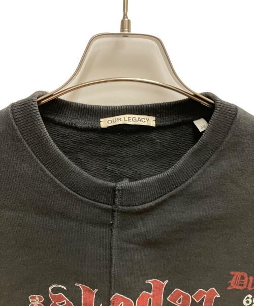 OUR LEGACY（アワーレガシー）OUR LEGACY (アワーレガシー) SLASHED BASE SWEAT スウェット ブラック サイズ:SIZE 48の古着・服飾アイテム