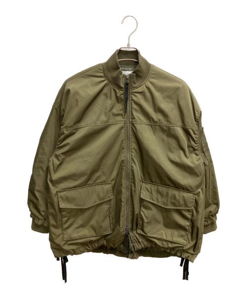 BEARDSLEY（ビアズリー）BEARDSLEY (ビアズリー) フレアMA-1ブルゾン カーキ サイズ:SIZE Freeの古着・服飾アイテム