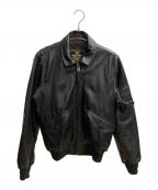 HOUSTONヒューストン）の古着「SHEEP LEATHER CWU45P FLIGHT JACKET レザージャケット」｜ブラック