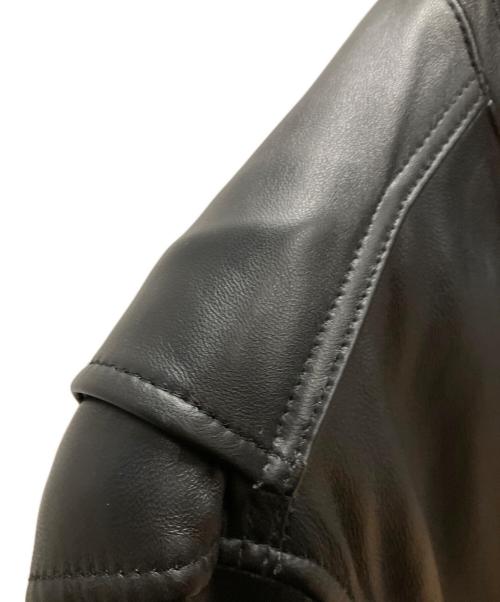 HOUSTON（ヒューストン）HOUSTON (ヒューストン) SHEEP LEATHER CWU45P FLIGHT JACKET レザージャケット ブラック サイズ:SIZE Lの古着・服飾アイテム