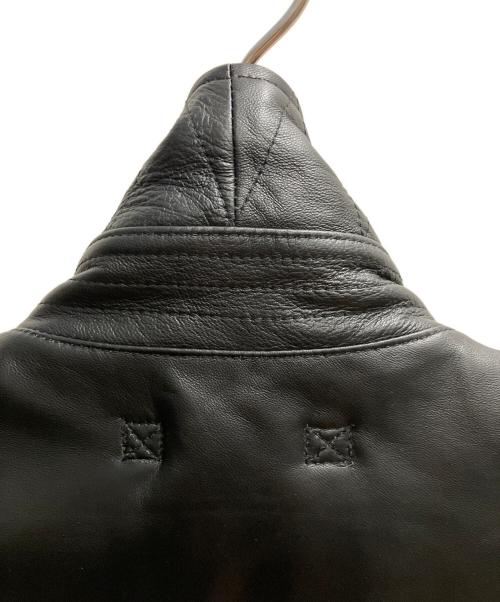 HOUSTON（ヒューストン）HOUSTON (ヒューストン) SHEEP LEATHER CWU45P FLIGHT JACKET レザージャケット ブラック サイズ:SIZE Lの古着・服飾アイテム