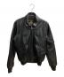 HOUSTON（ヒューストン）の古着「SHEEP LEATHER CWU45P FLIGHT JACKET レザージャケット」｜ブラック