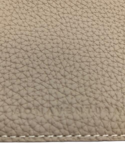 bonaventura（ボナベンチュラ）bonaventura (ボナベンチュラ) ミニジップ ウォレット シュリンクレザー カードケース ベージュの古着・服飾アイテム