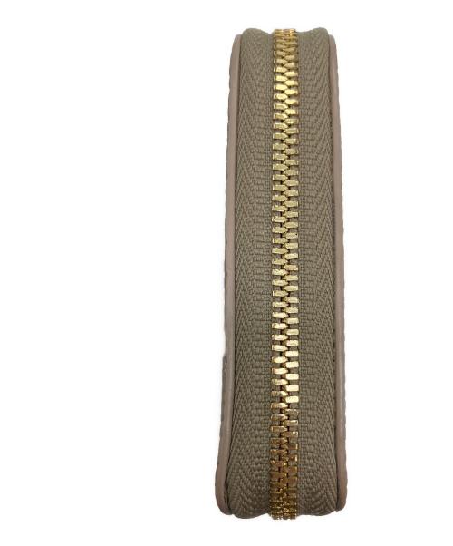 bonaventura（ボナベンチュラ）bonaventura (ボナベンチュラ) ミディアムジップ ウォレット ラウンドファスナー財布 ベージュの古着・服飾アイテム