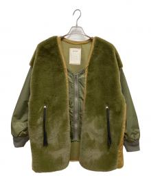 CIAOPANIC TYPY（チャオパニックティピー）の古着「ファー切替ジャケット」｜オリーブ