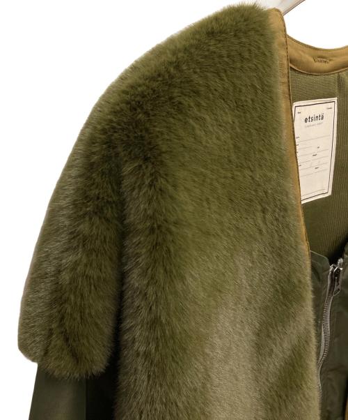 CIAOPANIC TYPY（チャオパニックティピー）CIAOPANIC TYPY (チャオパニックティピー) ファー切替ジャケット オリーブ サイズ:SIZE 1の古着・服飾アイテム