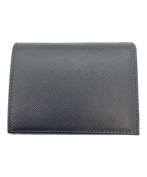 PRADA（プラダ）PRADA (プラダ) SAFFIANO METAL 2つ折り財布 ブラックの古着・服飾アイテム