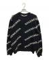 BALENCIAGA（バレンシアガ）の古着「Allover Logo Crewneck Knit」｜ブラック
