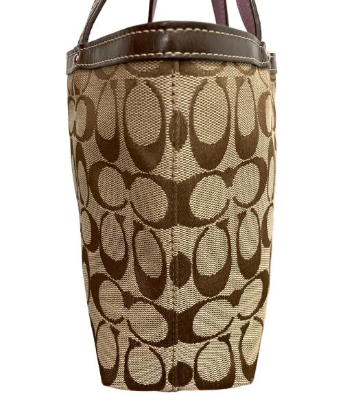 COACH（コーチ）COACH (コーチ) シグネチャー ミニ トートバッグ ベージュの古着・服飾アイテム