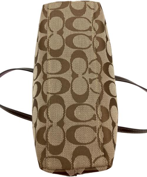 COACH（コーチ）COACH (コーチ) シグネチャー ミニ トートバッグ ベージュの古着・服飾アイテム