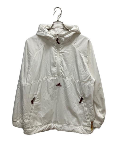 adidas（アディダス）adidas (アディダス) アノラックパーカー ホワイト×レッド サイズ:SIZE Mの古着・服飾アイテム