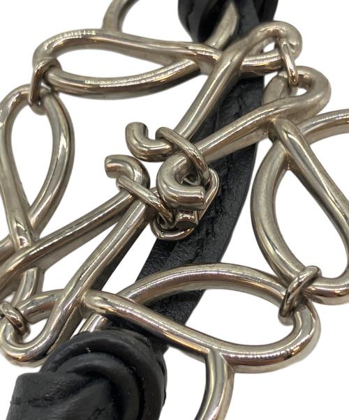 LOEWE（ロエベ）LOEWE (ロエベ) バッグチャーム ブラック×シルバーの古着・服飾アイテム