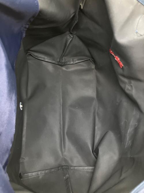 LONGCHAMP（ロンシャン）LONGCHAMP (ロンシャン) ル・プリアージュ クラブ　ハンドバッグ ネイビー×レッドの古着・服飾アイテム