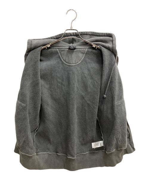 stussy（ステューシー）stussy (ステューシー) DICE ZIP HOODIE PIGMENT DYED グレー サイズ:SIZE Mの古着・服飾アイテム