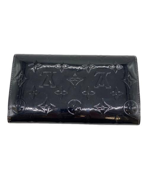 LOUIS VUITTON（ルイ ヴィトン）LOUIS VUITTON (ルイ ヴィトン) ヴェルニ ポレトトレゾール・インターナショナル 長財布 ブラック×グリーンの古着・服飾アイテム