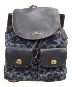 COACHコーチ）の古着「シグネチャー　リュック」｜インディゴ