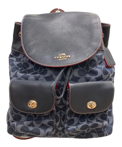 COACH（コーチ）COACH (コーチ) シグネチャー　リュック インディゴの古着・服飾アイテム