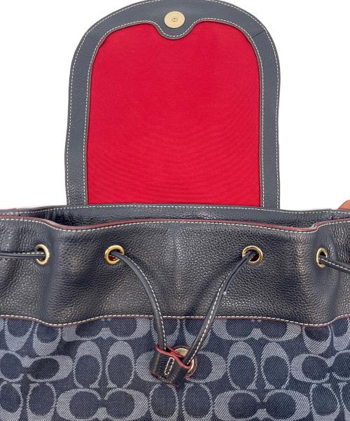 COACH（コーチ）COACH (コーチ) シグネチャー　リュック インディゴの古着・服飾アイテム