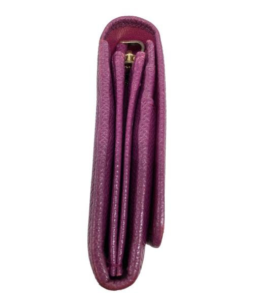 BVLGARI（ブルガリ）BVLGARI (ブルガリ) フラップ長財布 パープルの古着・服飾アイテム
