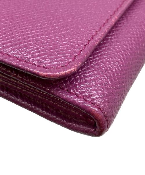 BVLGARI（ブルガリ）BVLGARI (ブルガリ) フラップ長財布 パープルの古着・服飾アイテム
