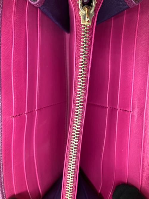 BVLGARI（ブルガリ）BVLGARI (ブルガリ) フラップ長財布 パープルの古着・服飾アイテム