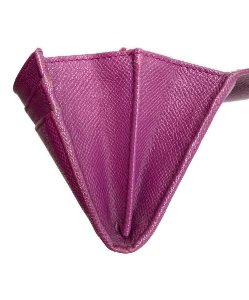 BVLGARI（ブルガリ）BVLGARI (ブルガリ) フラップ長財布 パープルの古着・服飾アイテム