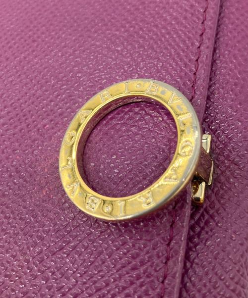 BVLGARI（ブルガリ）BVLGARI (ブルガリ) フラップ長財布 パープルの古着・服飾アイテム