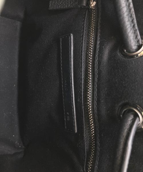 VASIC（ヴァジック）VASIC (ヴァジック) 巾着バッグ ブラック×ホワイトの古着・服飾アイテム