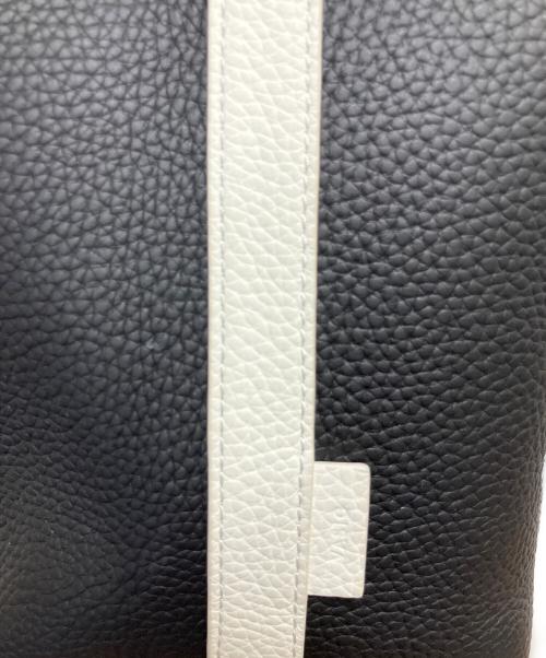 VASIC（ヴァジック）VASIC (ヴァジック) 巾着バッグ ブラック×ホワイトの古着・服飾アイテム