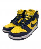 NIKEナイキ）の古着「Dunk High Retro SE」｜イエロー×ネイビー