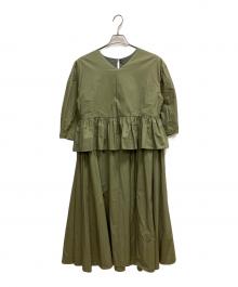 house of lotus（ハウスオブロータス）の古着「半袖ワンピース」｜グリーン