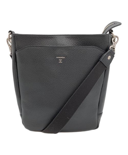 HERGOPOCH（エルゴポック）HERGOPOCH (エルゴポック) エンボスレザー ベーシックショルダーバッグB5 ブラックの古着・服飾アイテム