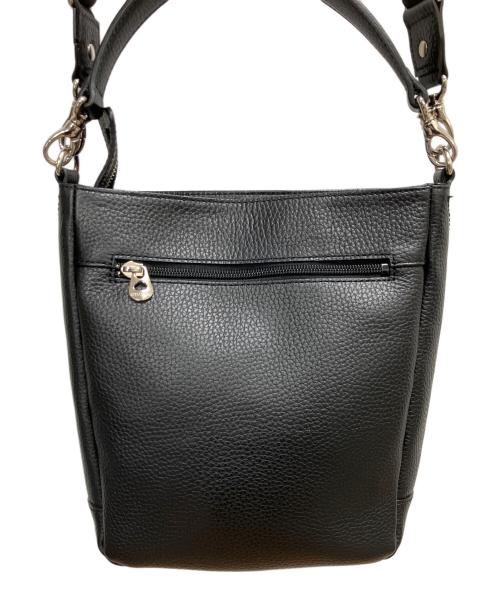 HERGOPOCH（エルゴポック）HERGOPOCH (エルゴポック) エンボスレザー ベーシックショルダーバッグB5 ブラックの古着・服飾アイテム